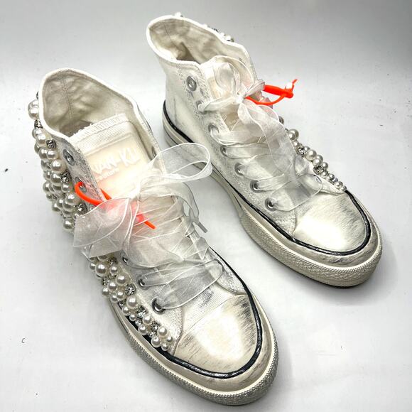 Nan-ku Couture  Pearl Crush Hi Top Sneakers Size EU 37 US 7 - Picture 3 of 9